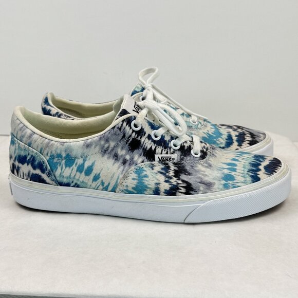 Vans Womens Size 10 Doheny Psychedelic Tie Dye Blue Sneakers Low Top Canvas - Picture 3 of 12